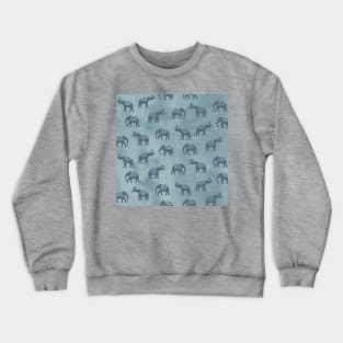 Light Gray Indian Elephants Crewneck Sweatshirt